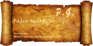 Pajzs Gellén névjegykártya